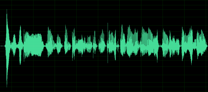 Waveform with a momentary loud spot at the beginning, but consistent volume in the rest.